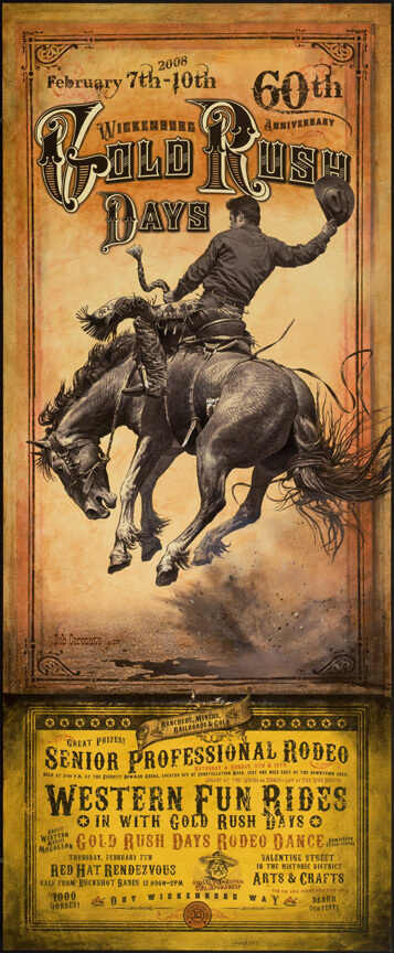 Miles City Montana Bucking Horse Sale Rodeo poster Bob Coronato western art