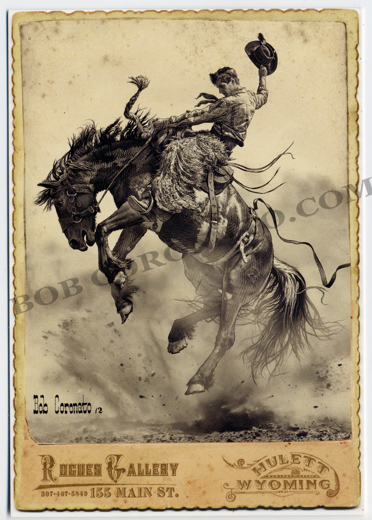 Cody Wyoming Buffalo Bill Stampede Rodeo Western Poster by Bob Coronato